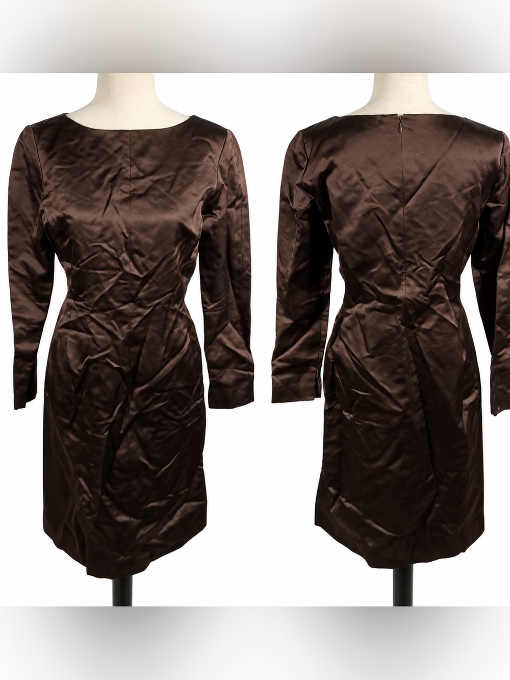 Vintage Oscar de la Renta Brown Dress - Elegant Women's Dress